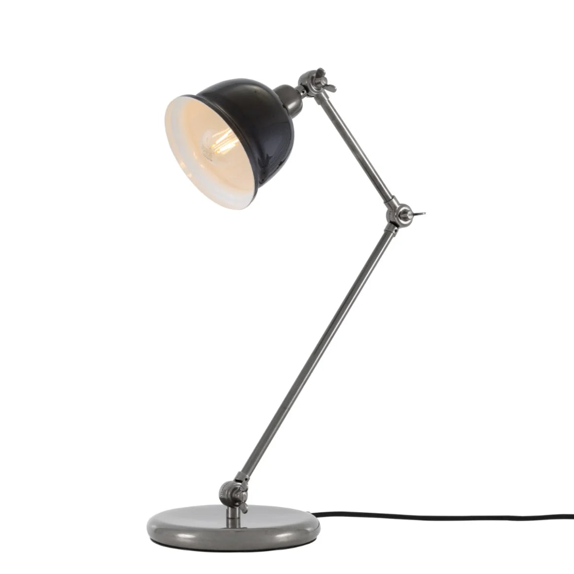 Lampe de table Nico Vintage en laiton avec abat-jour coloré