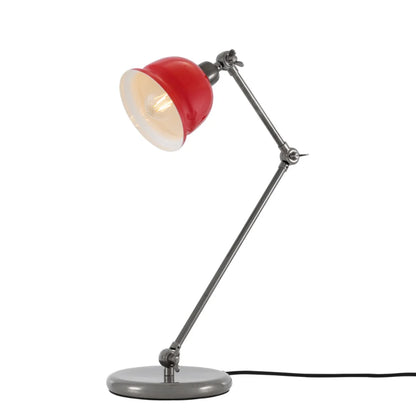 Lampe de table Nico Vintage en laiton avec abat-jour coloré