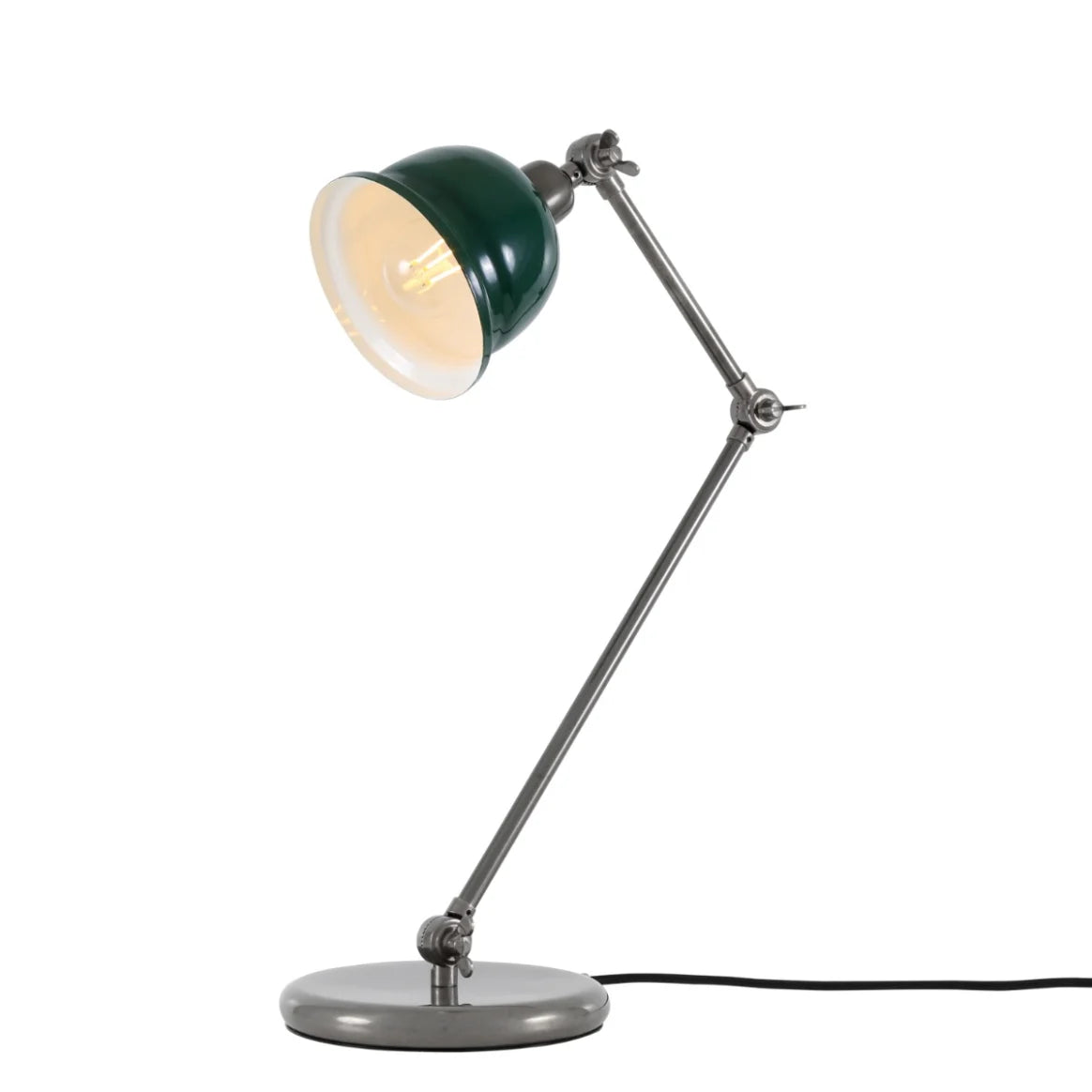 Lampe de table Nico Vintage en laiton avec abat-jour coloré