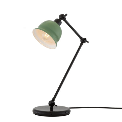 Lampe de table Nico Vintage en laiton avec abat-jour coloré