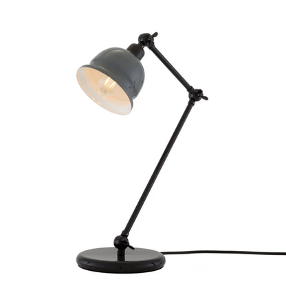 Lampe de table Nico Vintage en laiton avec abat-jour coloré