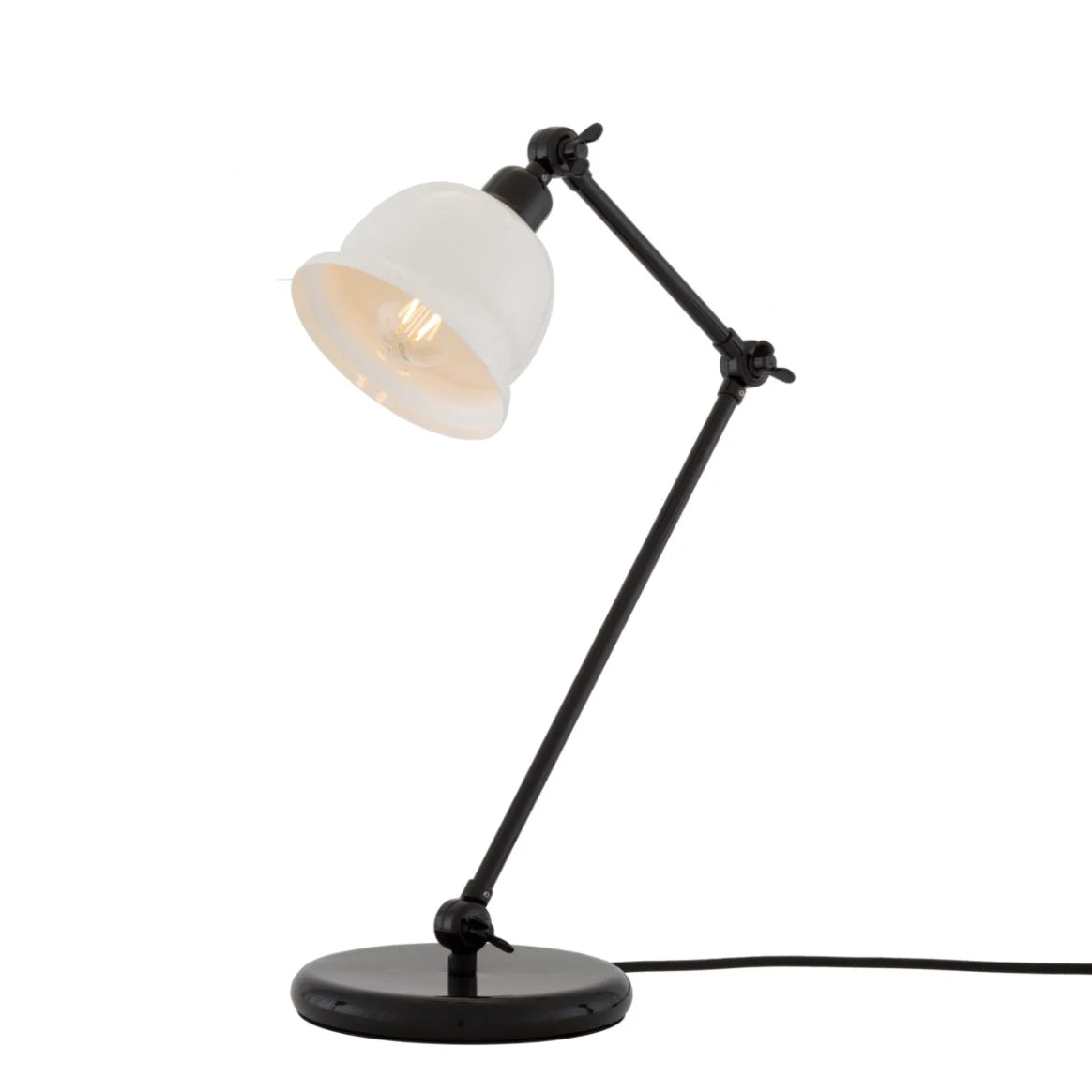 Lampe de table Nico Vintage en laiton avec abat-jour coloré