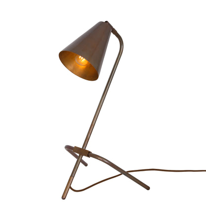 Lampe de table industrielle réglable en laiton Astana