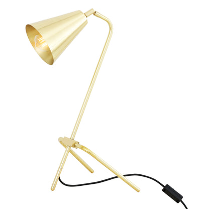 Lampe de table industrielle réglable en laiton Astana
