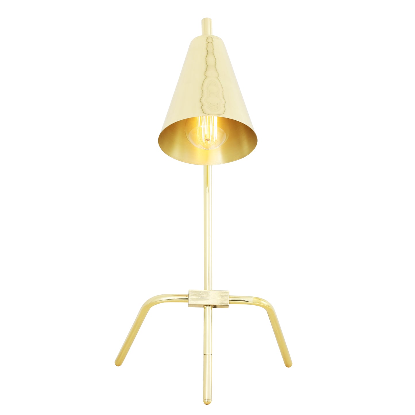 Lampe de table industrielle réglable en laiton Astana
