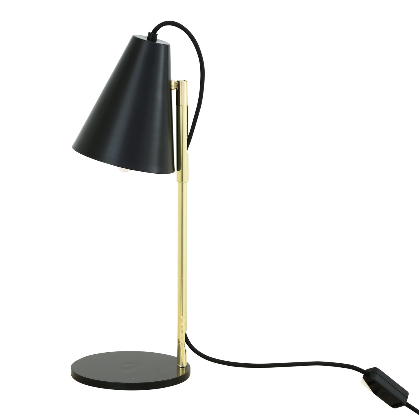 Lampe de table moderne Lusaka réglable avec abat-jour conique