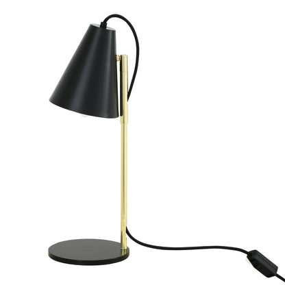 Lampe de table moderne Lusaka réglable avec abat-jour conique