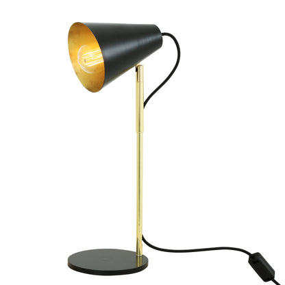 Lampe de table moderne Lusaka réglable avec abat-jour conique