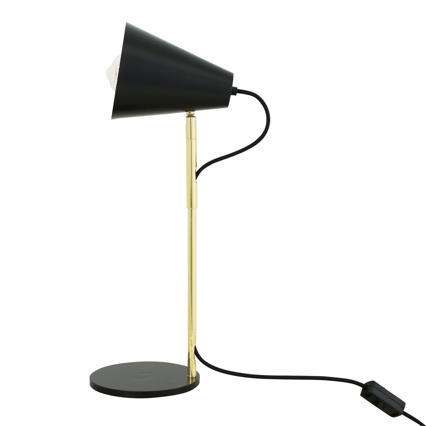 Lampe de table moderne Lusaka réglable avec abat-jour conique