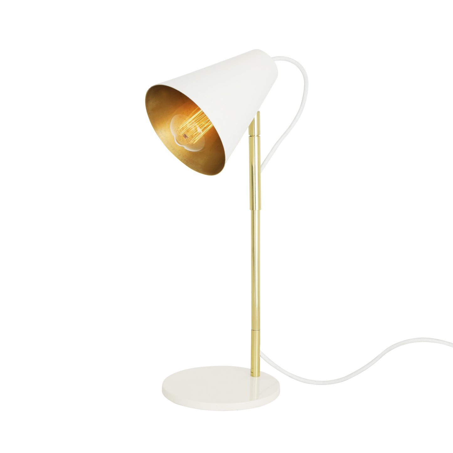 Lampe de table moderne Lusaka réglable avec abat-jour conique
