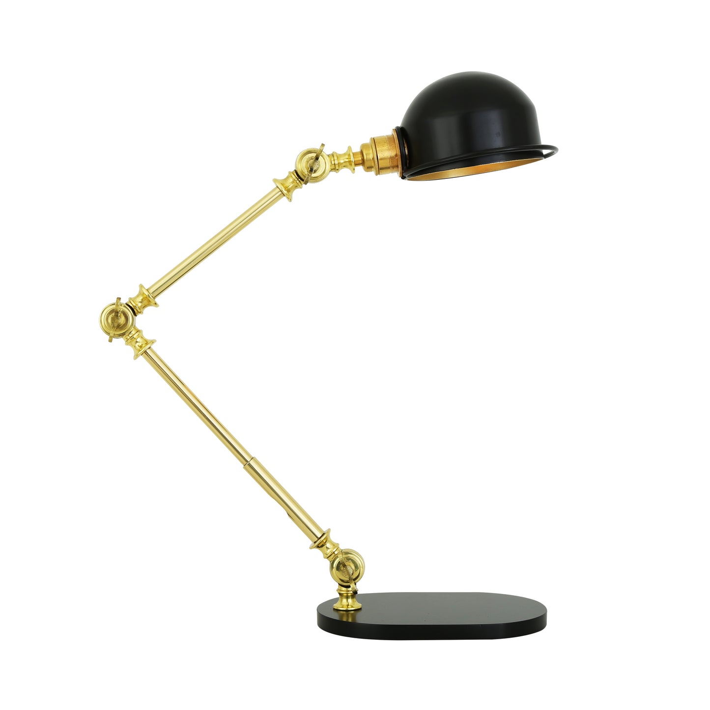 Lampe de bureau en laiton à bras réglable Puhos