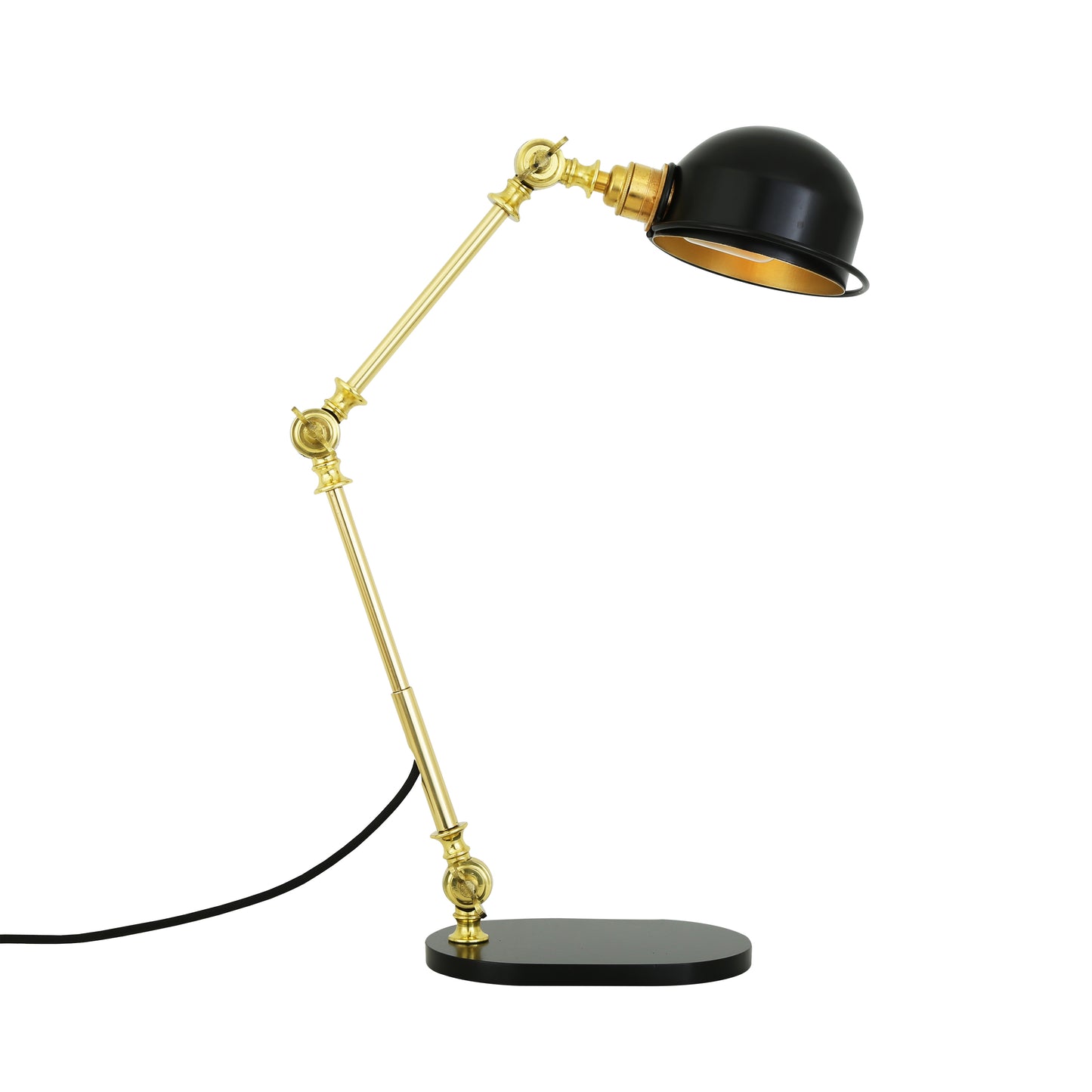 Lampe de bureau en laiton à bras réglable Puhos