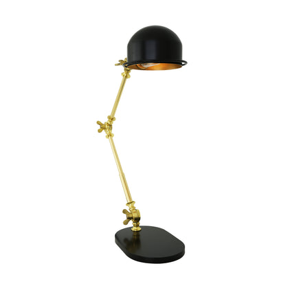 Lampe de bureau en laiton à bras réglable Puhos