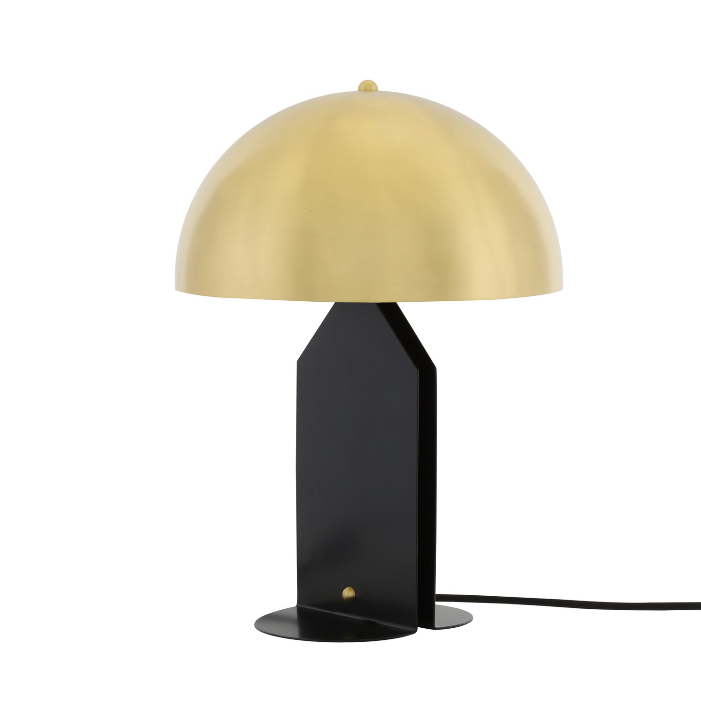 Lampe de table en laiton avec dôme crayon sur pied en métal