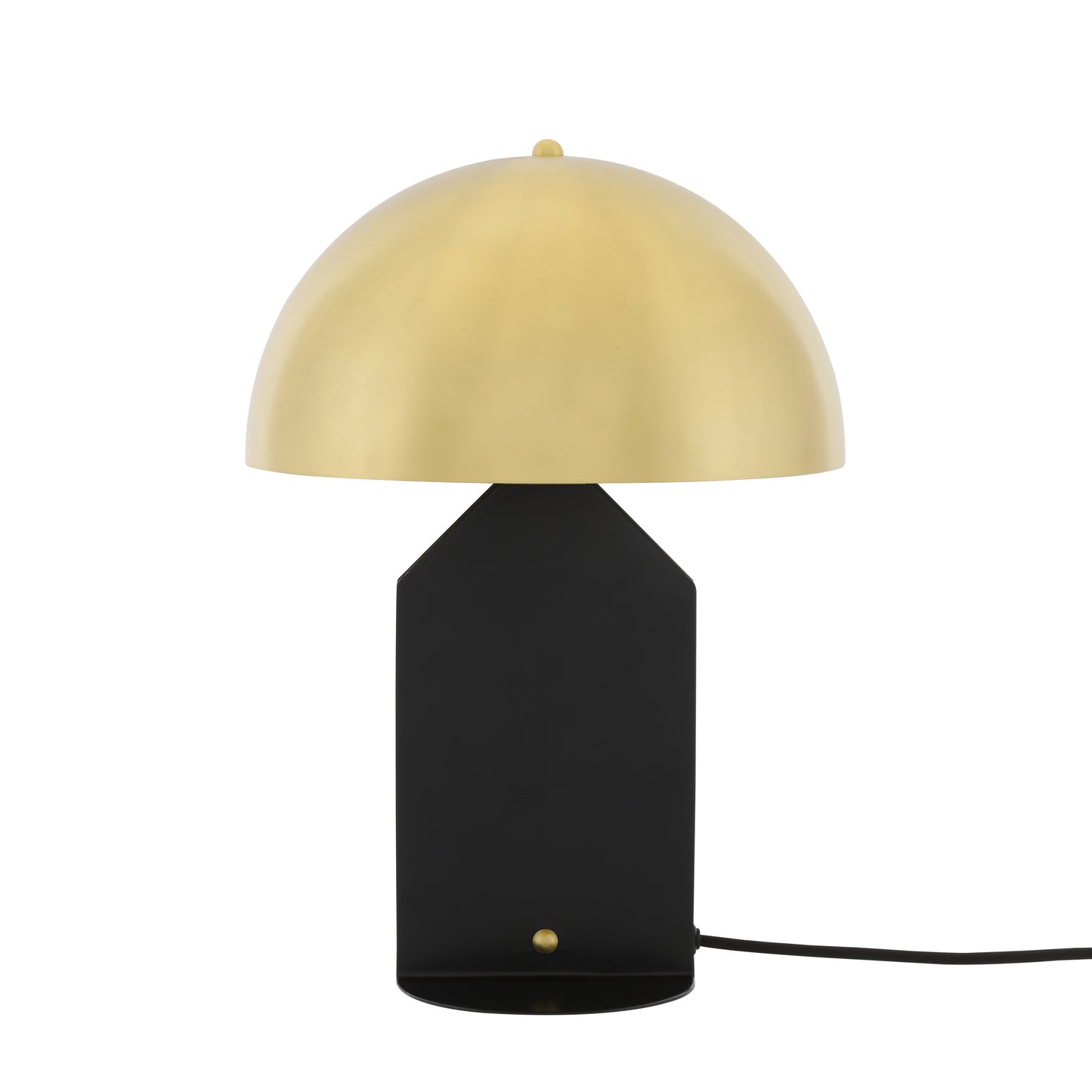 Lampe de table en laiton avec dôme crayon sur pied en métal