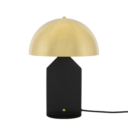 Lampe de table en laiton avec dôme crayon sur pied en métal