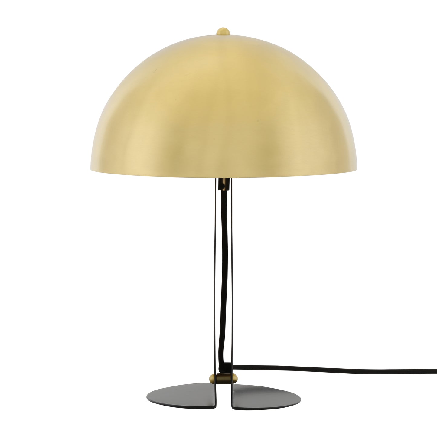 Lampe de table en laiton avec dôme crayon sur pied en métal
