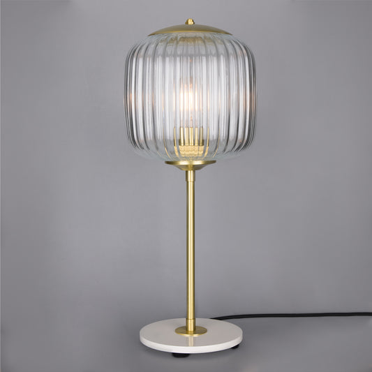 Lampe de table Astoria en verre cannelé et laiton