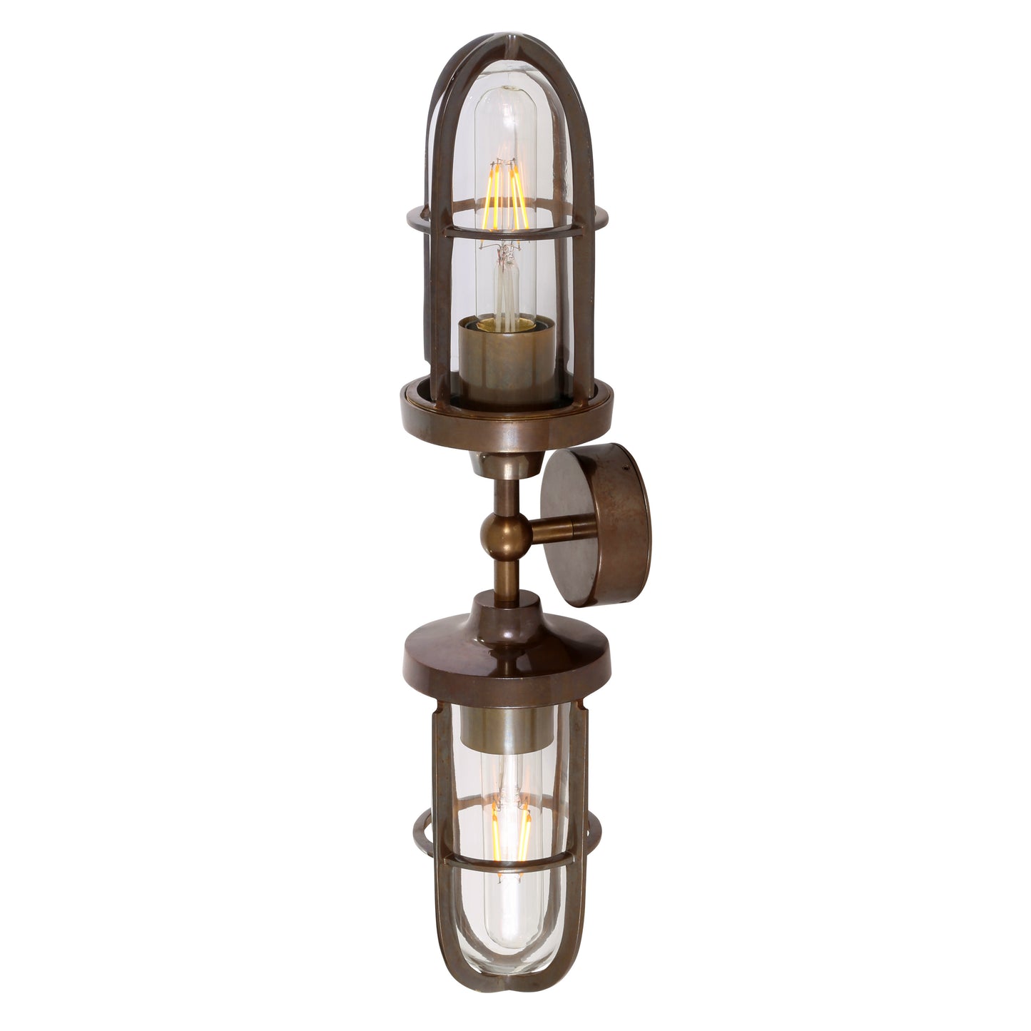 Clayton Double Well Glass Wall Light 