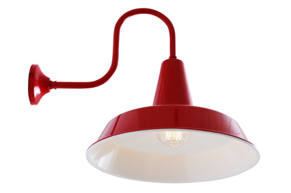 Hex Industrial Factory Swan Neck Wall Light