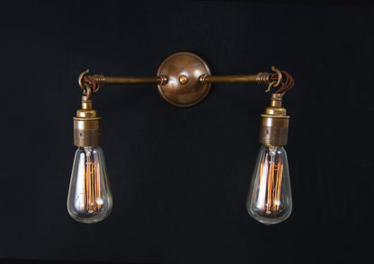 Arrigo Double Bare Bulb Wall Light