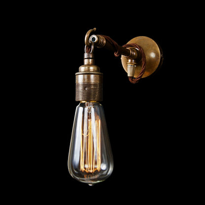 Rehau Industrial Bare Bulb Wall Light on Hook