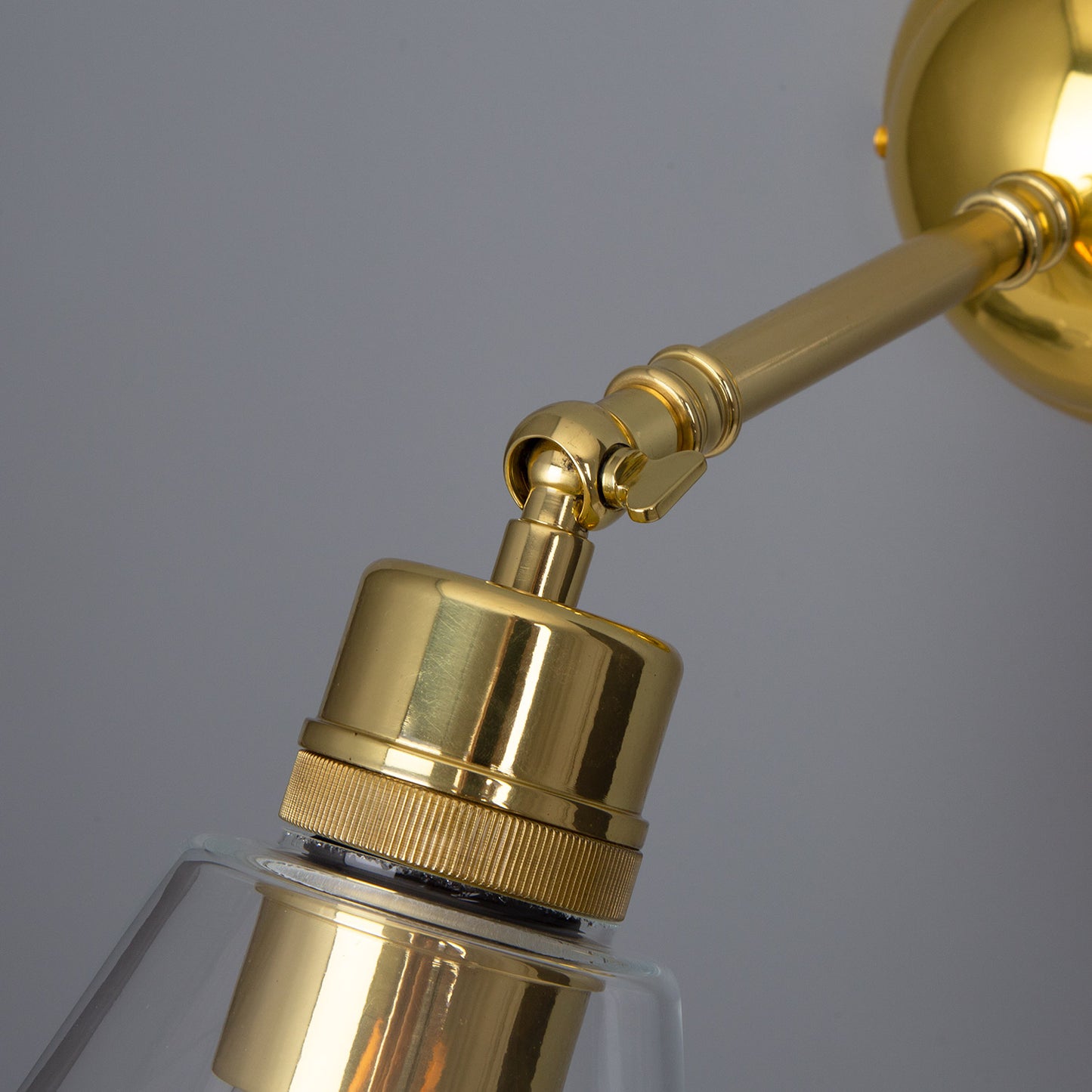 Straff Vintage Clear Glass Cone Wall Light