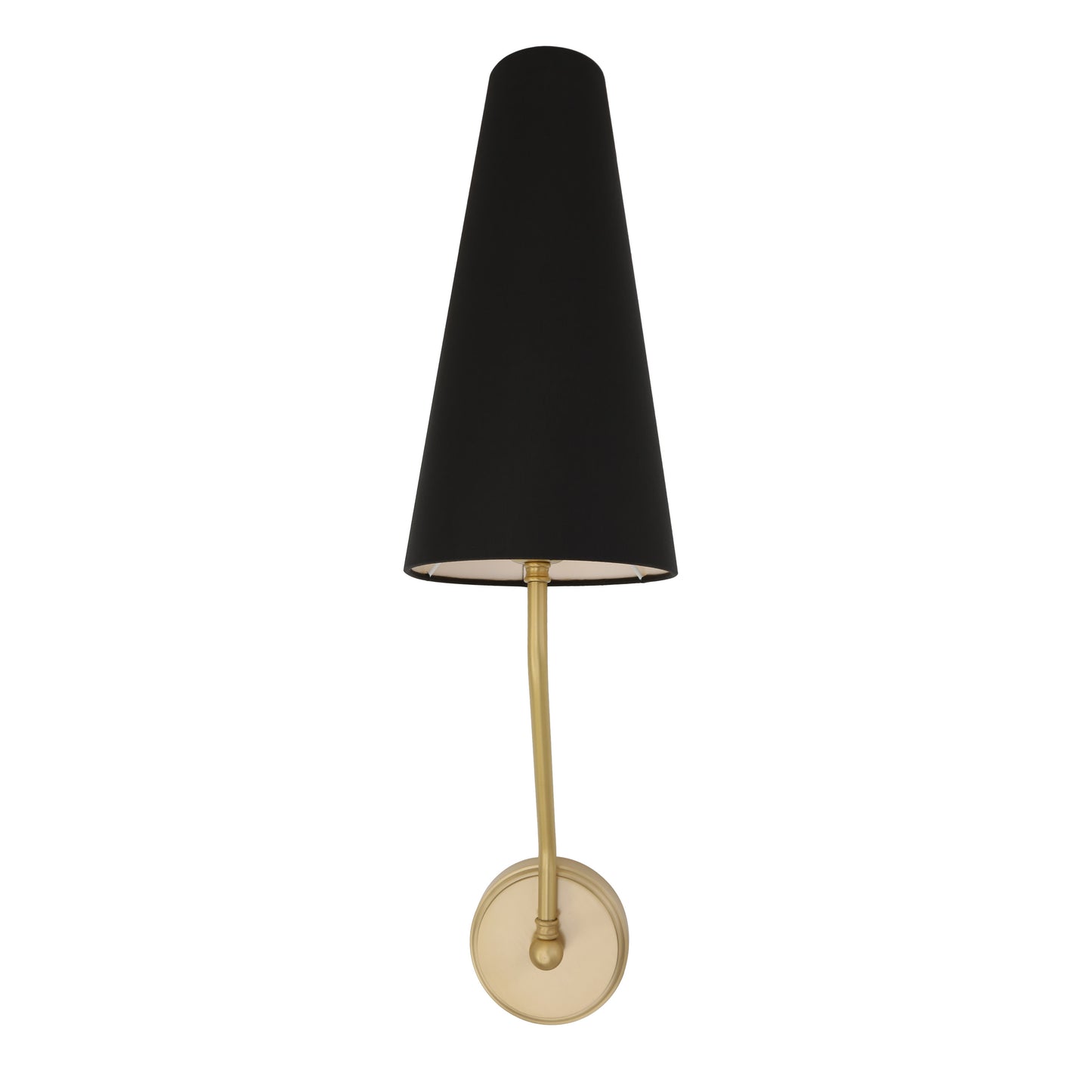 Rhyl Slendor Wall Light with Tall Fabric Shade