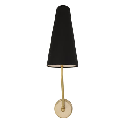 Rhyl Slendor Wall Light with Tall Fabric Shade