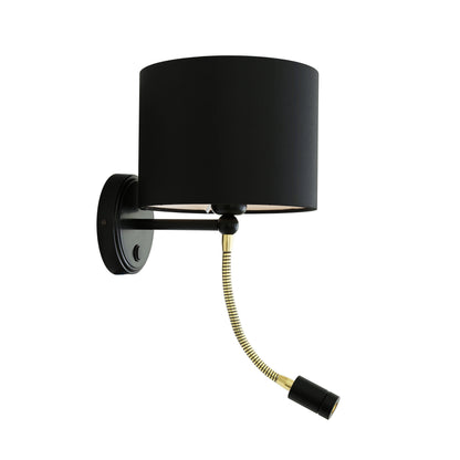 Applique murale Longford en laiton avec bras flexible et projecteur de lecture