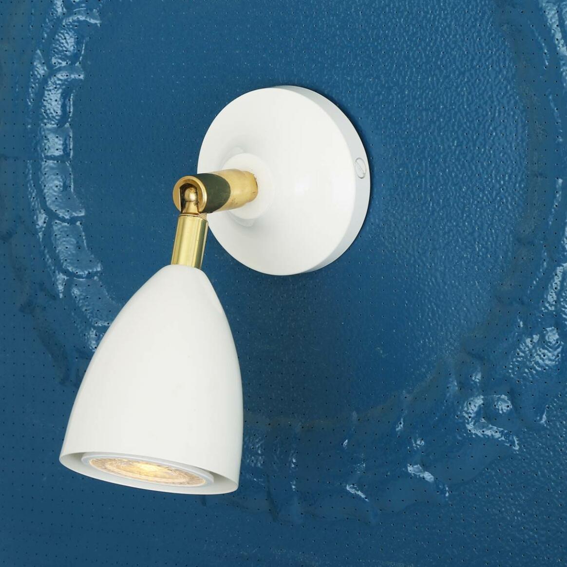 Lainio Petit projecteur mural vintage en laiton