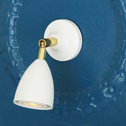 Lainio Petit projecteur mural vintage en laiton