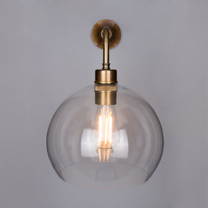 Applique murale globe en verre transparent Eden
