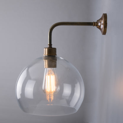 Applique murale globe en verre transparent Eden