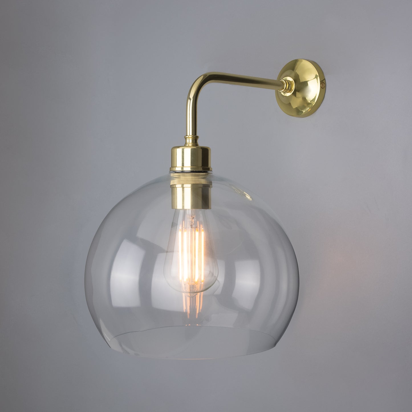 Applique murale globe en verre transparent Eden