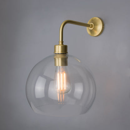 Applique murale globe en verre transparent Eden