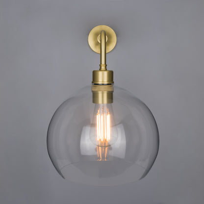 Applique murale globe en verre transparent Eden