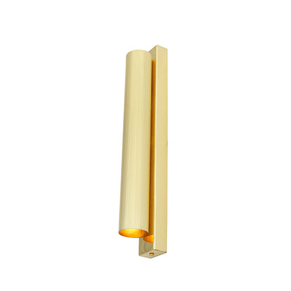 Royce Modern Slender Reeded Brass Wall Light