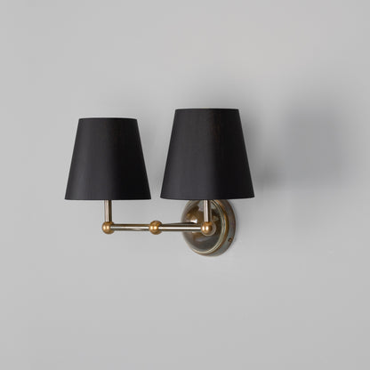 Busan Double Wall Light with Fabric Shades