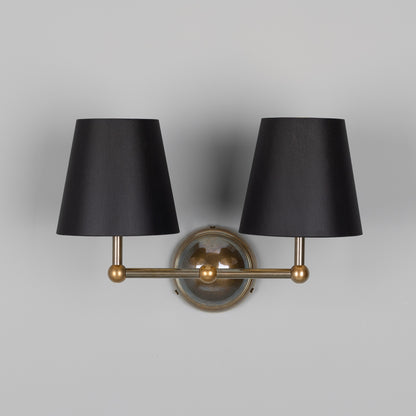 Busan Double Wall Light with Fabric Shades