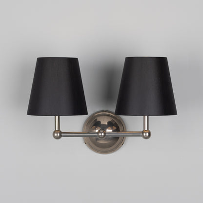 Busan Double Wall Light with Fabric Shades