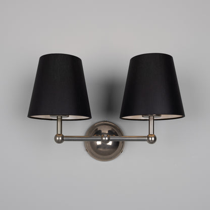 Busan Double Wall Light with Fabric Shades