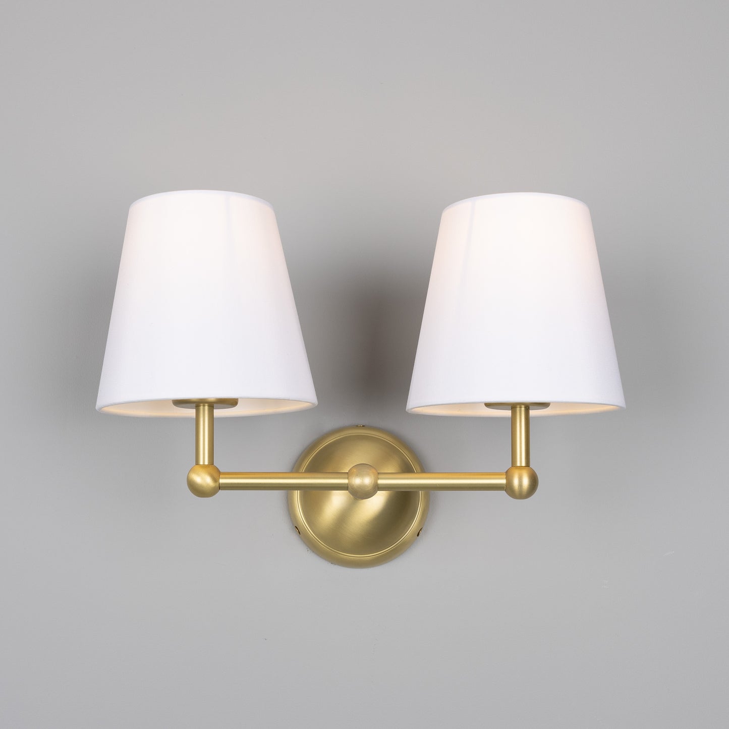 Busan Double Wall Light with Fabric Shades