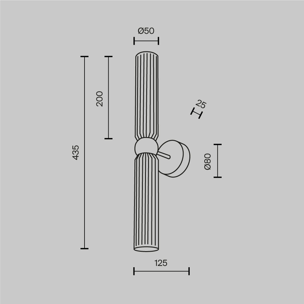 Antic Glass Slim Wall Light