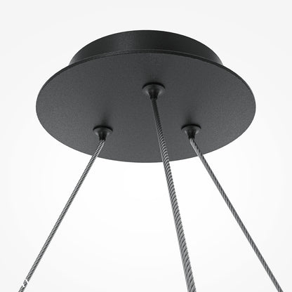 Pendentif rond en verre avec globe d'équilibre