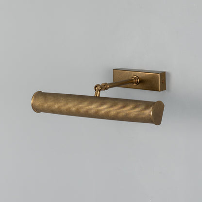 Cambridge Adjustable Reeded Brass Picture Light IP20