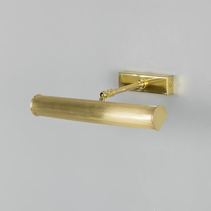 Cambridge Adjustable Reeded Brass Picture Light IP20