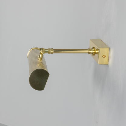 Cambridge Adjustable Reeded Brass Picture Light IP20