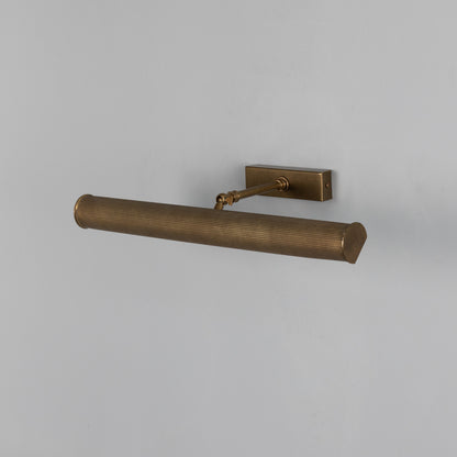 Cambridge Adjustable Reeded Brass Picture Light IP20