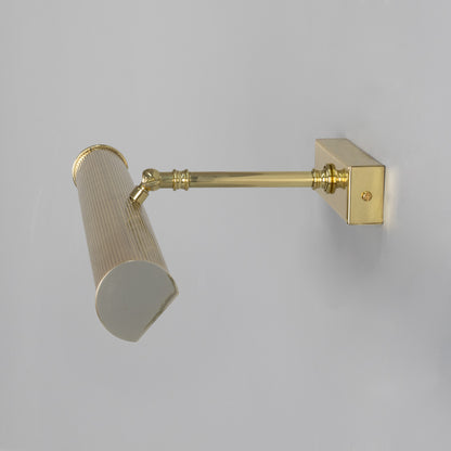 Cambridge Adjustable Reeded Brass Picture Light IP20